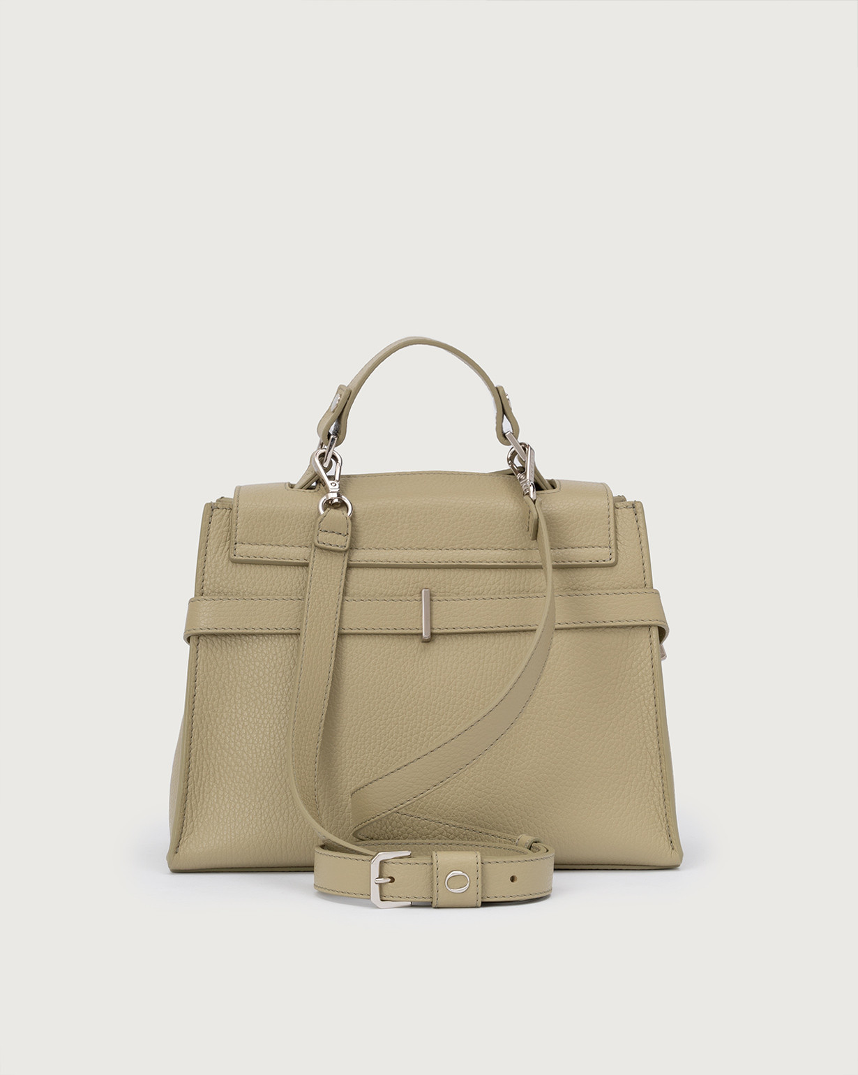 Orciani Borsa Sveva Sense Piccola in pelle con tracolla, colore AVOCADO