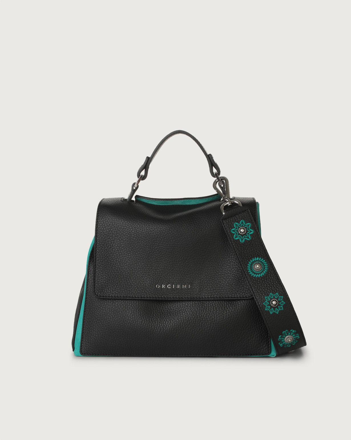 Orciani Borsa a mano piccola Sveva Warm Color in pelle colore TIFFANY