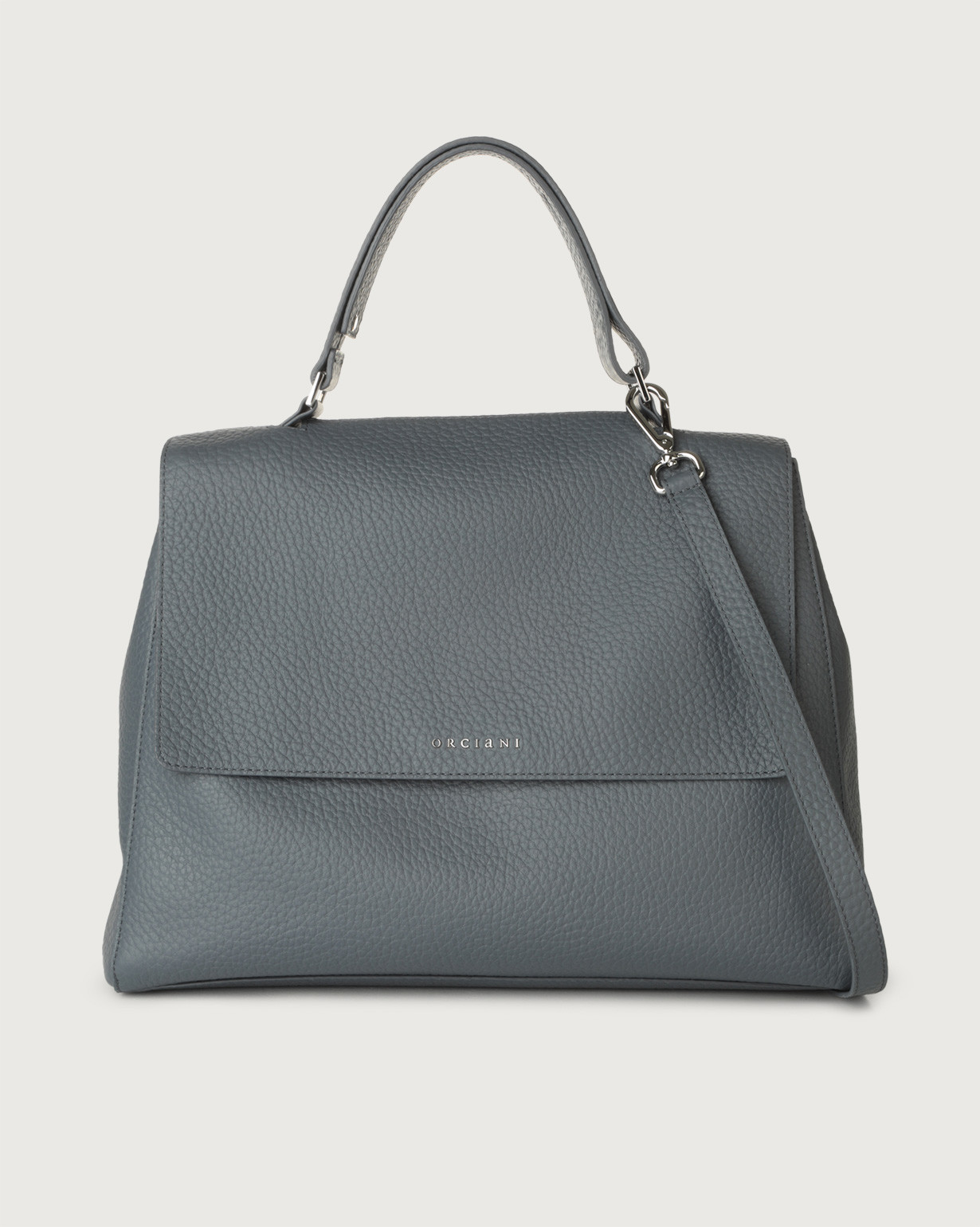 Orciani Borsa a spalla grande Sveva Soft in pelle con tracolla colore OTTANIO