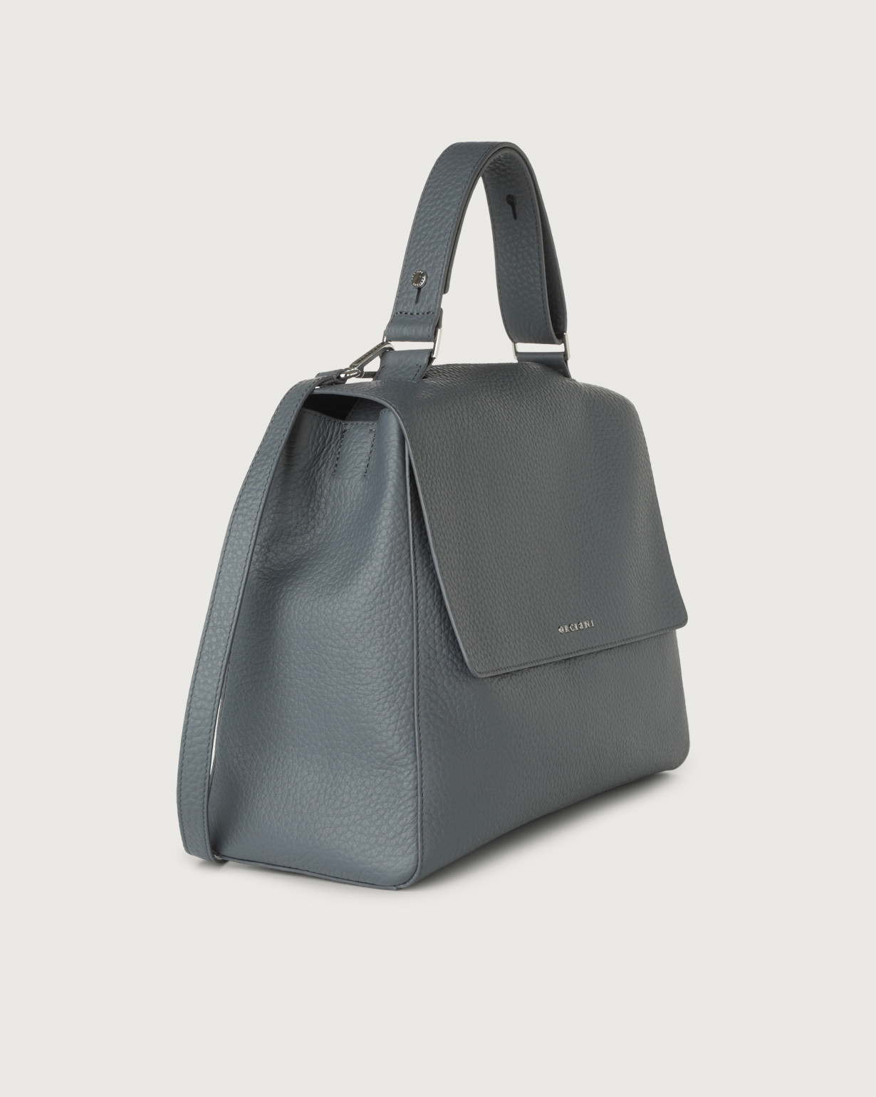 Orciani Borsa a spalla grande Sveva Soft in pelle con tracolla colore OTTANIO
