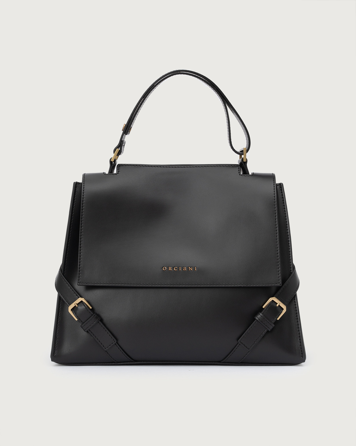 Orciani Borsa Sveva Couture Media a spalla in pelle con tracolla colore NERO