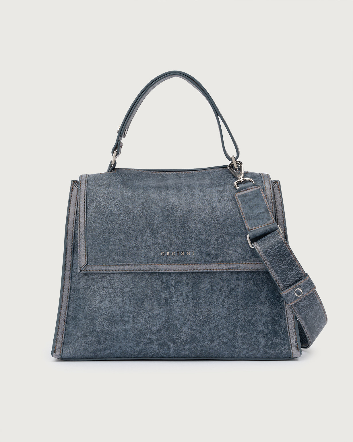 Orciani Sveva Delavè Medium leather handbag with strap