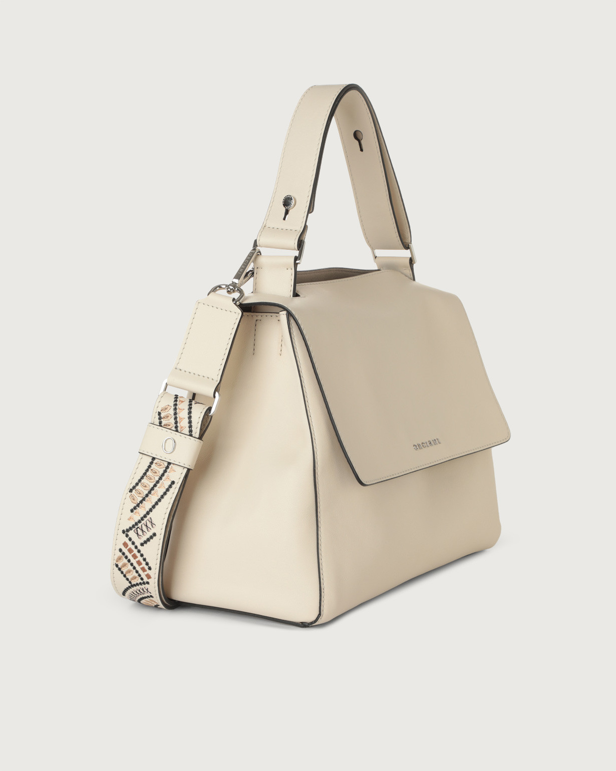 Whitmor 6581-1981-LATTE Borsa Portaoggetti In Tessuto Grande - Con Maniglie E Telaio In Acciaio, Per Organizzare Casa, Ufficio O Dormitorio, Colore Latte, 33x38x25 Cm - 2