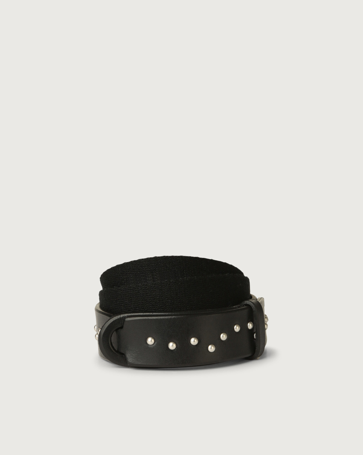 Orciani Cintura Nobuckle Kids Point Metal in cuoio e tessuto