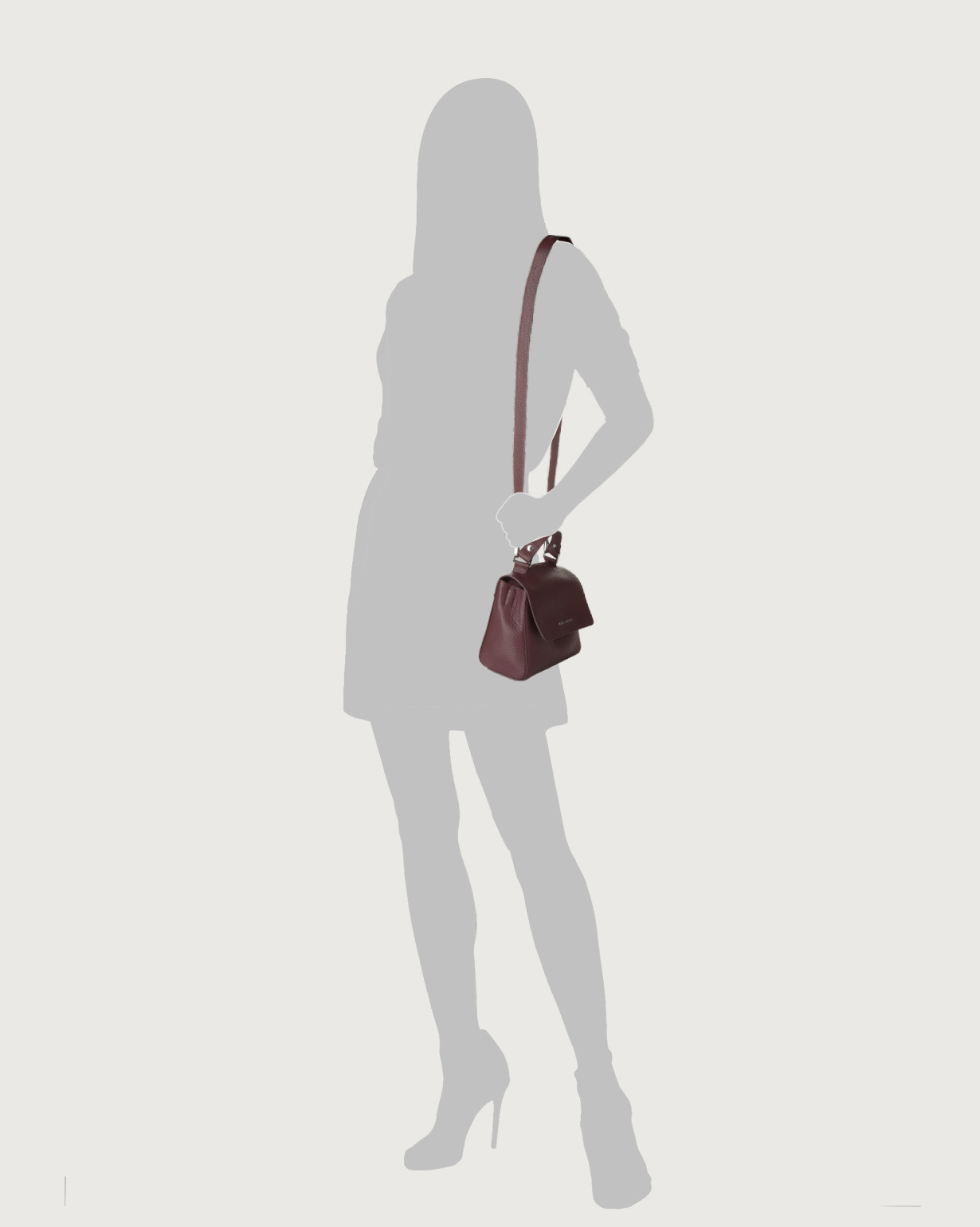 ORCIANI | Borsa a mano mini Sveva Soft in pelle con tracolla BORDEAUX |  Shop online