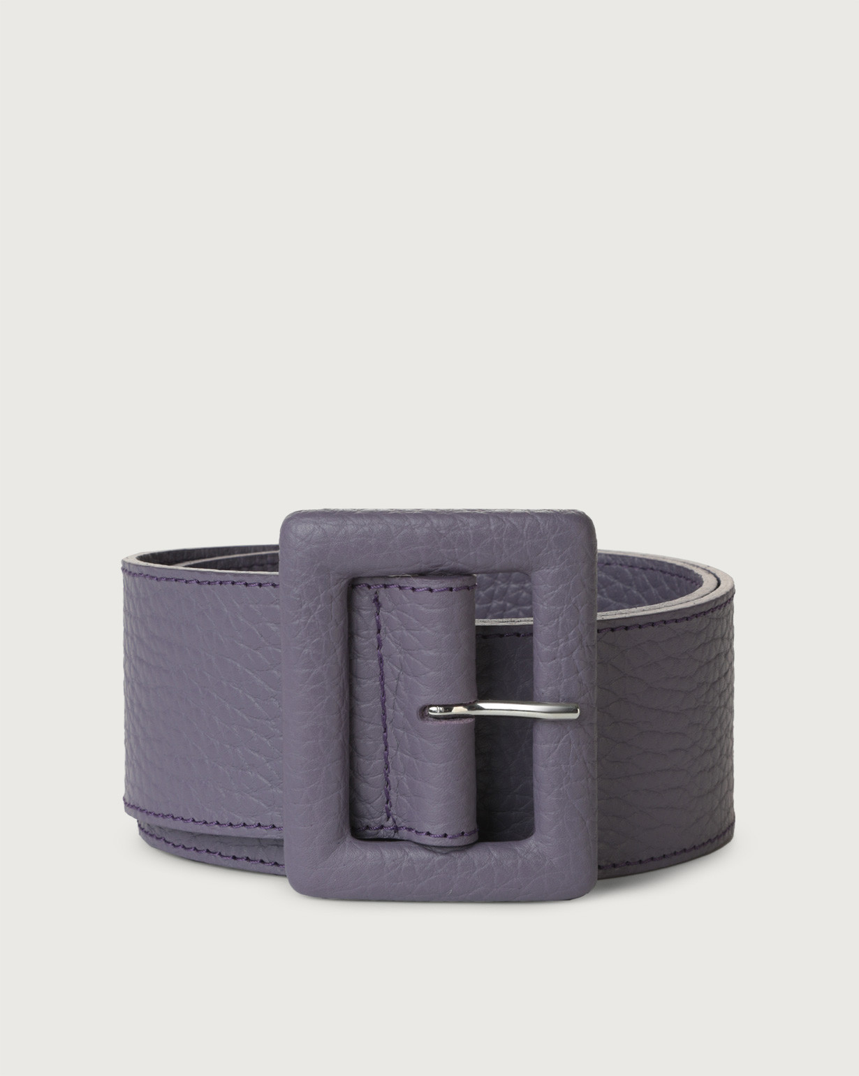 Orciani Cintura alta Soft in pelle con fibbia rivestita