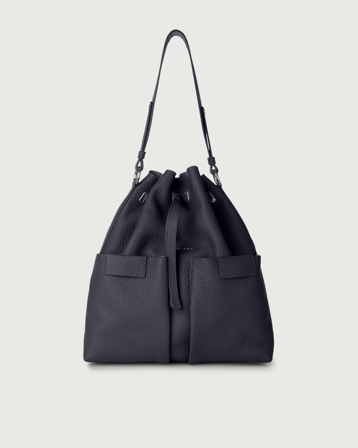 ORCIANI | Secchiello grande Tessa Soft in pelle NAVY | Shop online