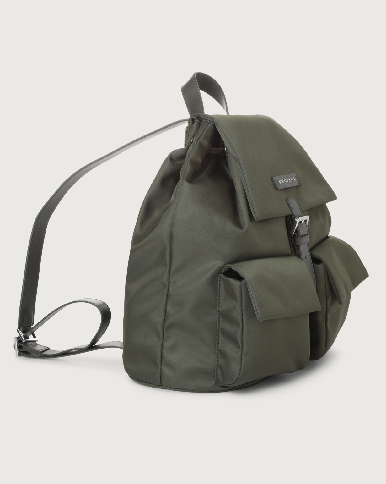 Orciani Zaino Charlotte Ecoline in nylon rigenerato e pelle colore GREEN