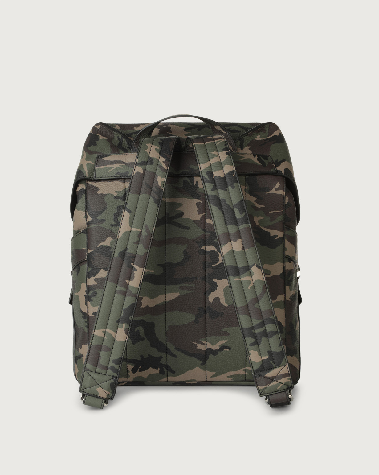 Orciani Zaino Camouflage in pelle con patta colore UNIQUE