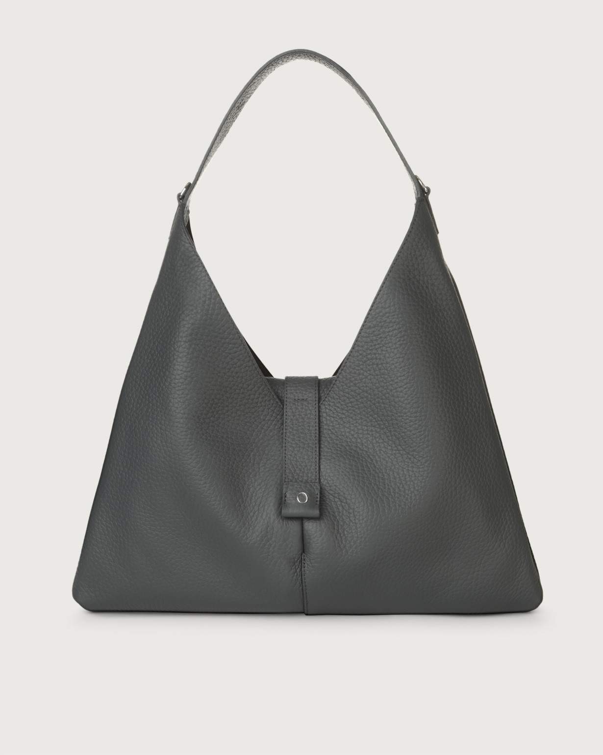 Orciani Borsa Vita Soft a spalla con tracolla colore PIOMBO