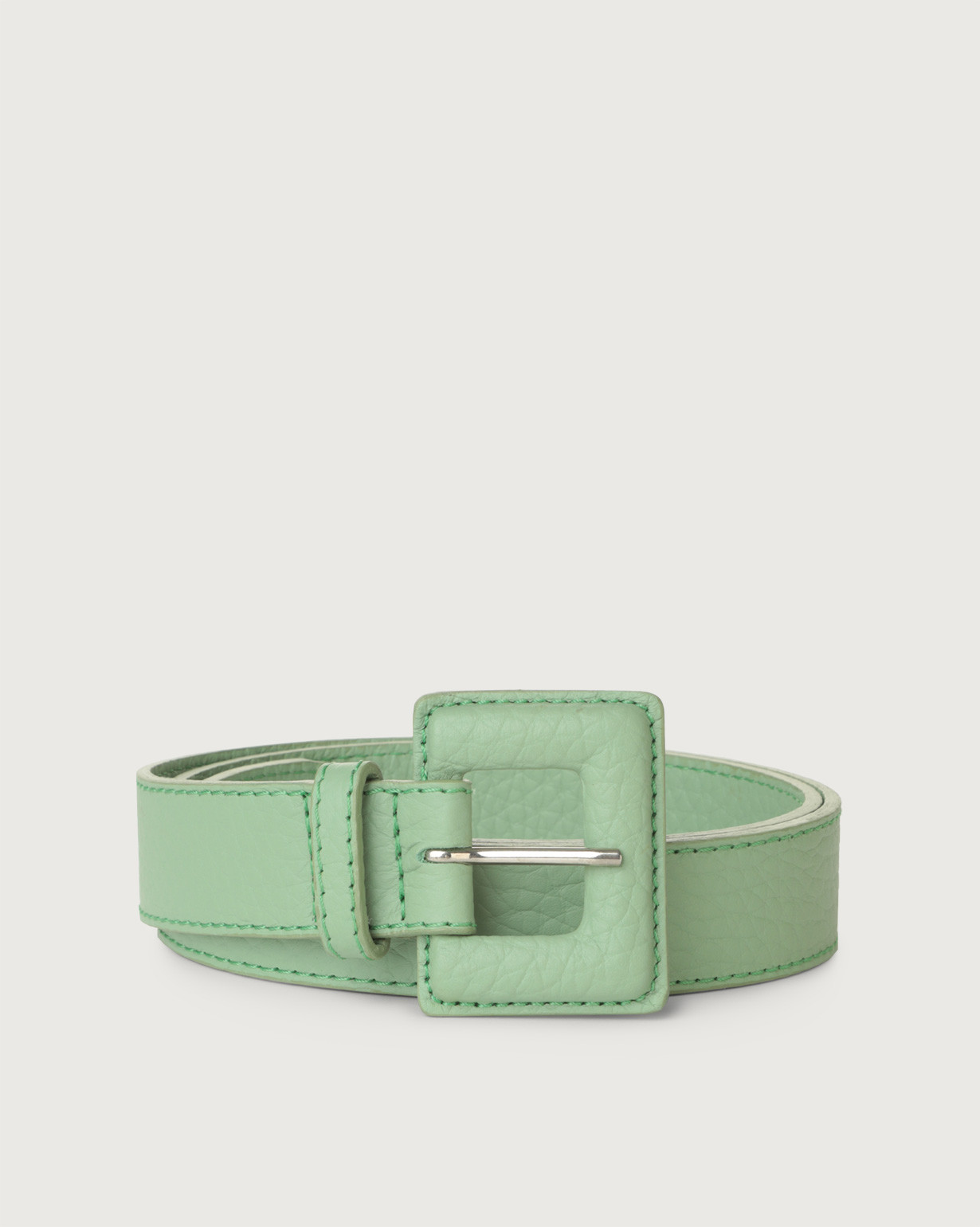 Orciani Cintura Soft in pelle con fibbia rivestita