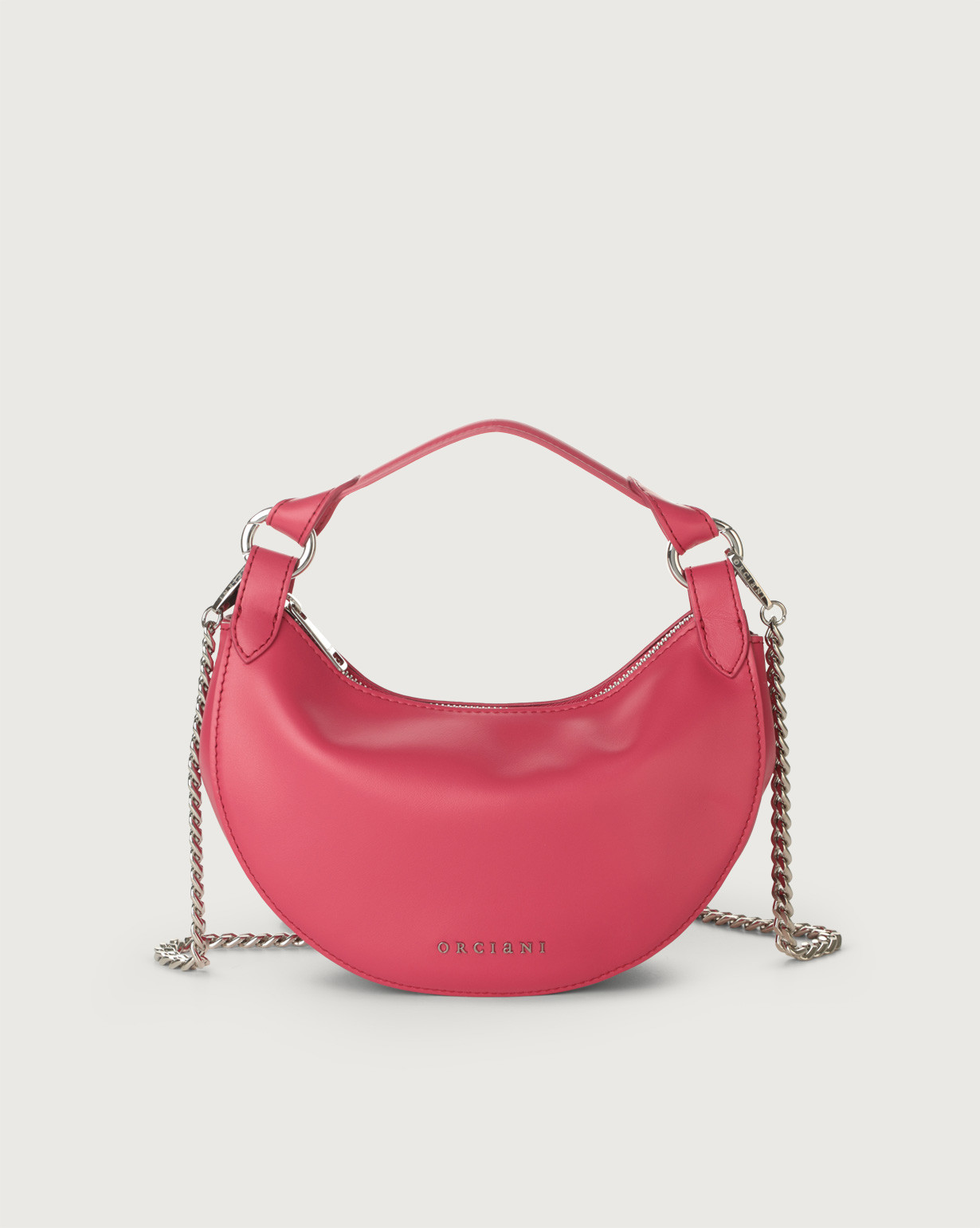 Orciani Mini Bag Dumpling Vanity in pelle con tracolla
