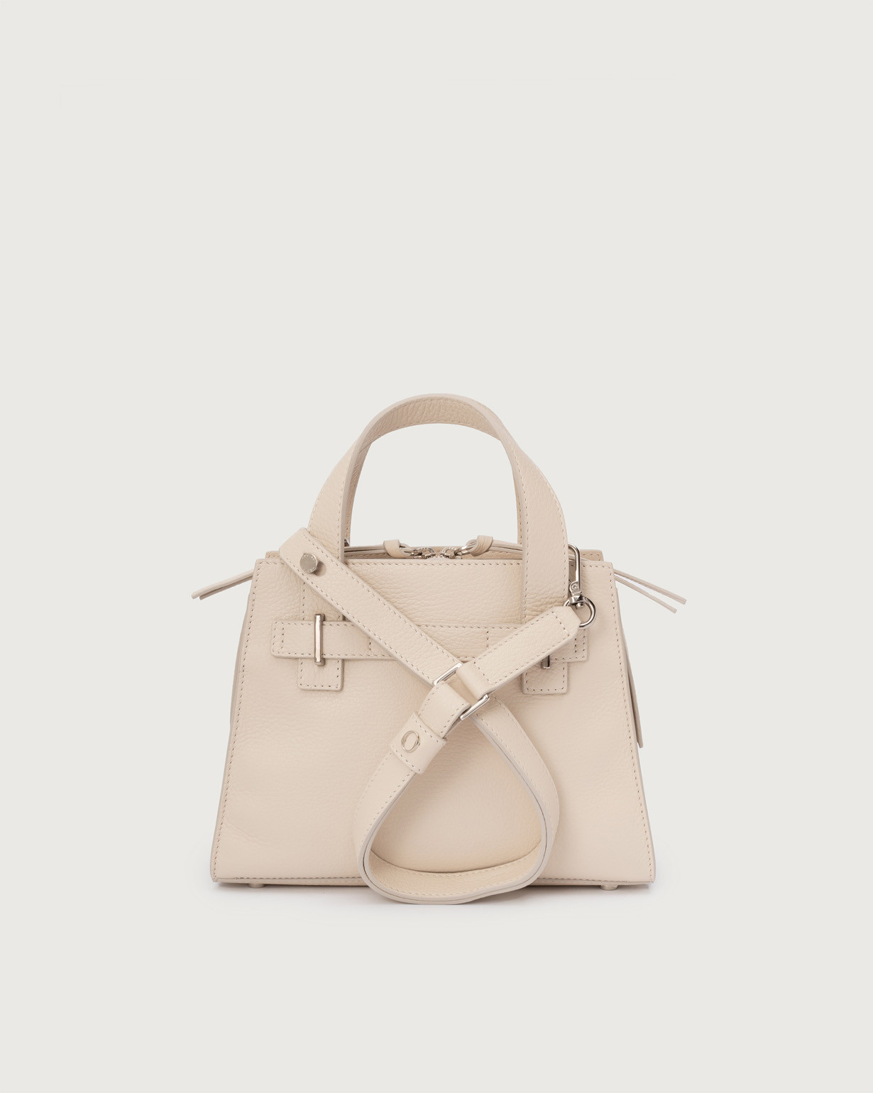 Orciani Borsa a mano piccola Posh S Sense in pelle colore ACQUA BIANCA