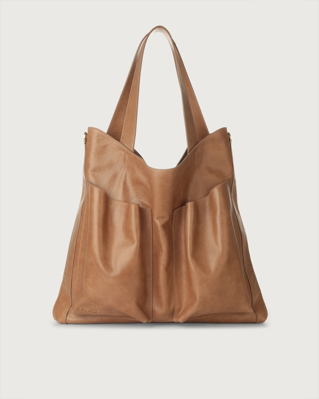 Orciani Borsa a spalla Buys Notturno in pelle colore CANNELLA