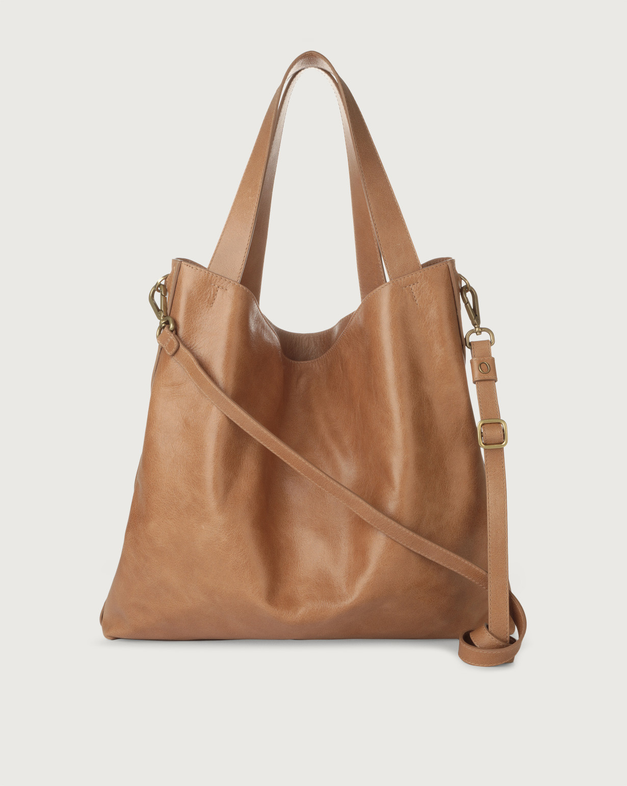 Orciani Borsa a spalla Buys Notturno in pelle colore CANNELLA
