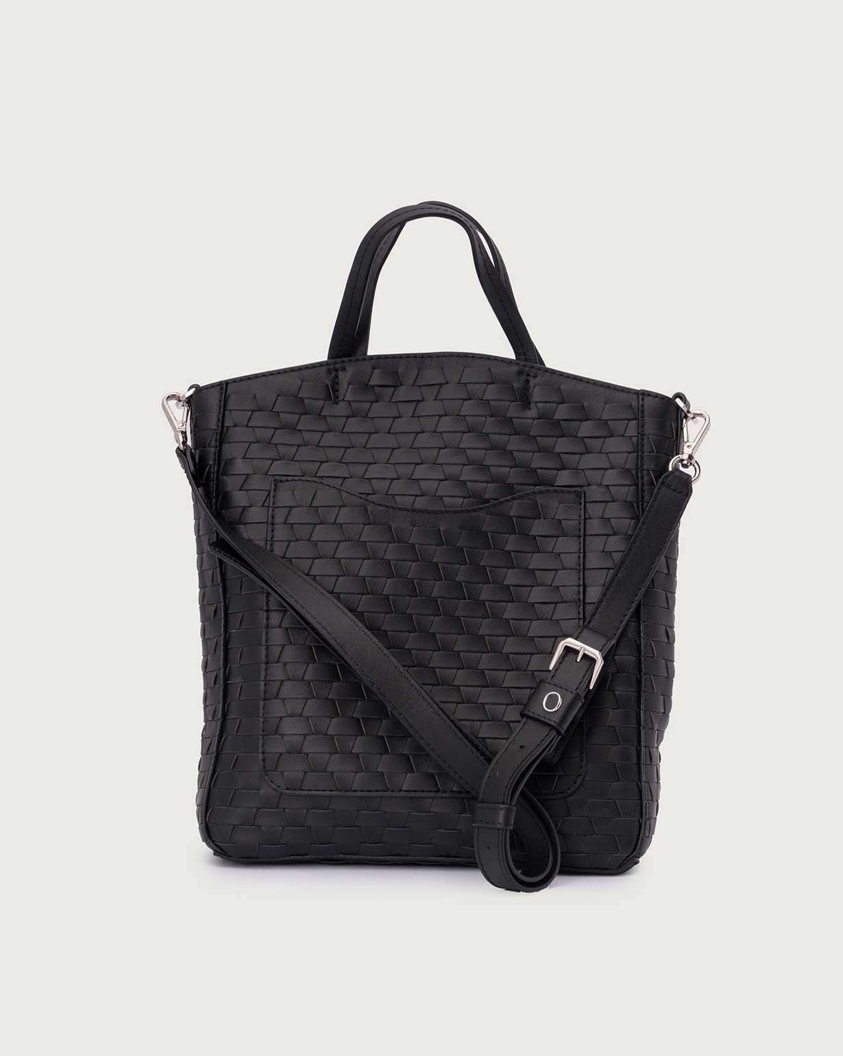 Orciani Shopper Ladylike Nappa Woven Small in pelle, colore NERO