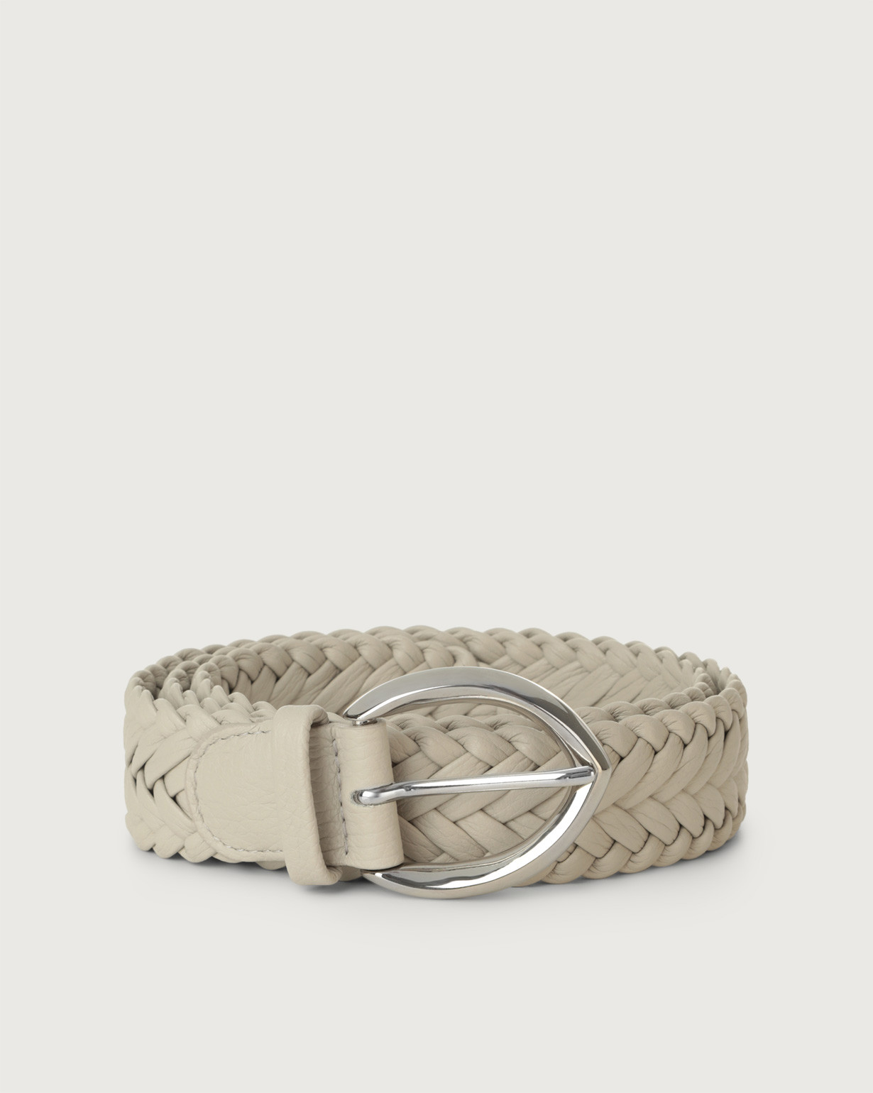 Orciani Cintura intrecciata Sense in pelle 3,5 cm