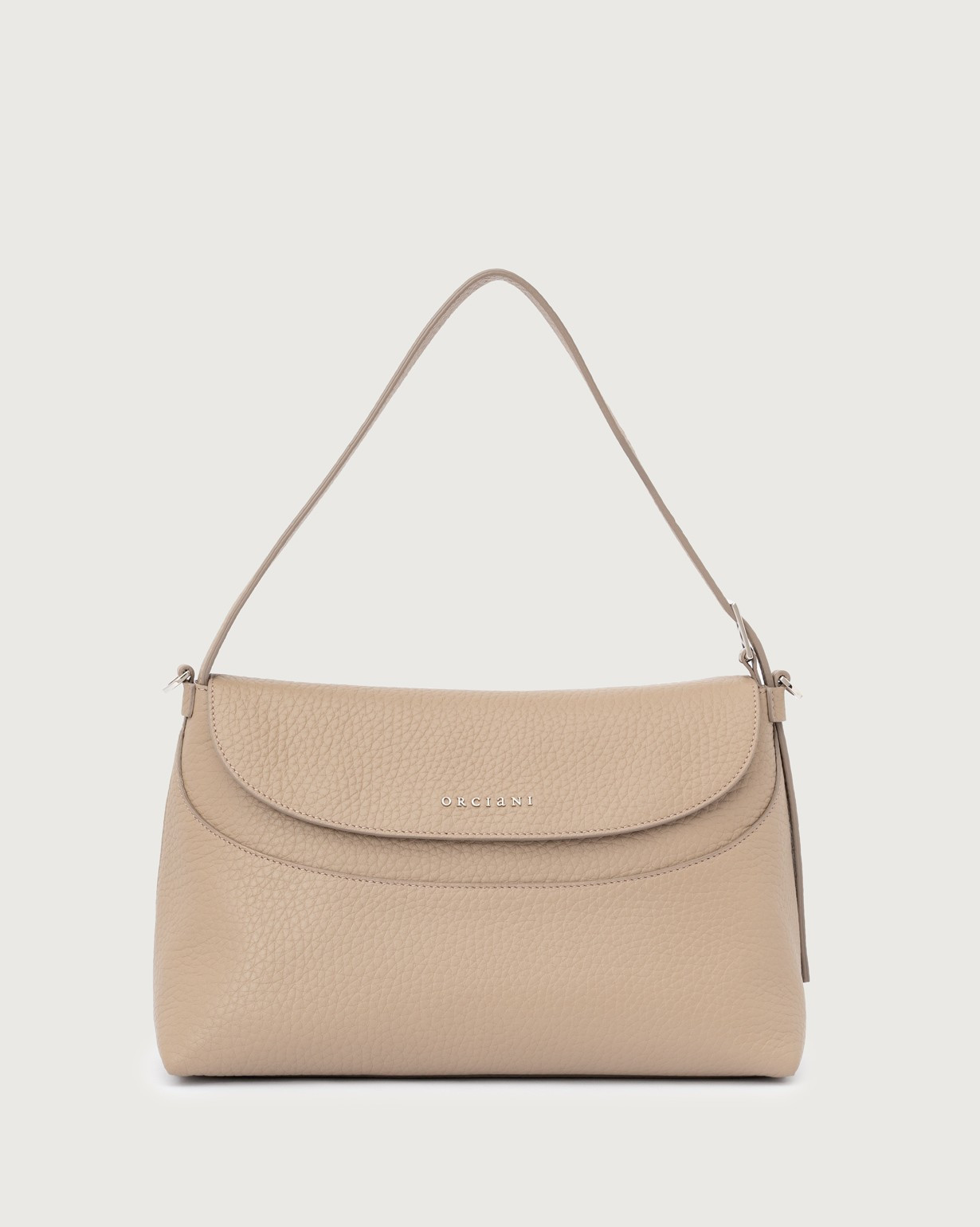 Orciani Borsa a spalla Nana Soft in pelle martellata con tracolla