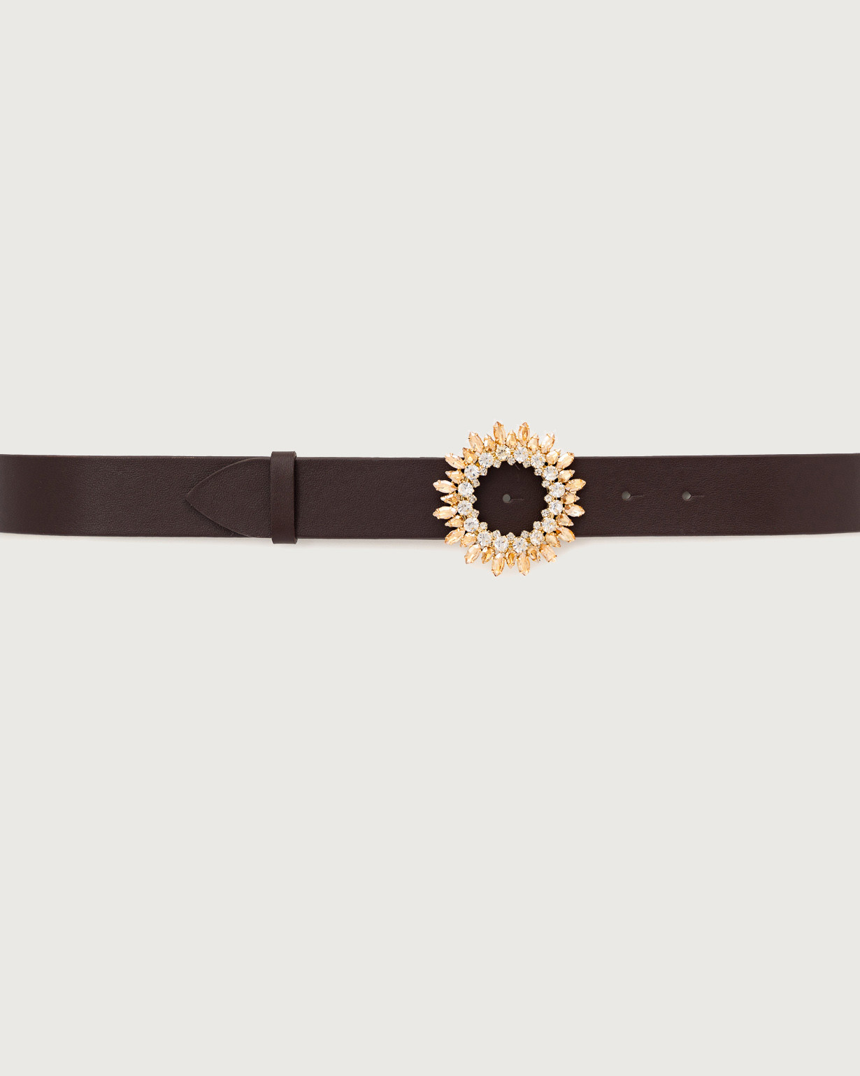 ベルト ORCIANI D10397B NAPPA CIOCCOLATO Belts ORCIANI | Nappa B leather belt 3,5 cm. color chocolate