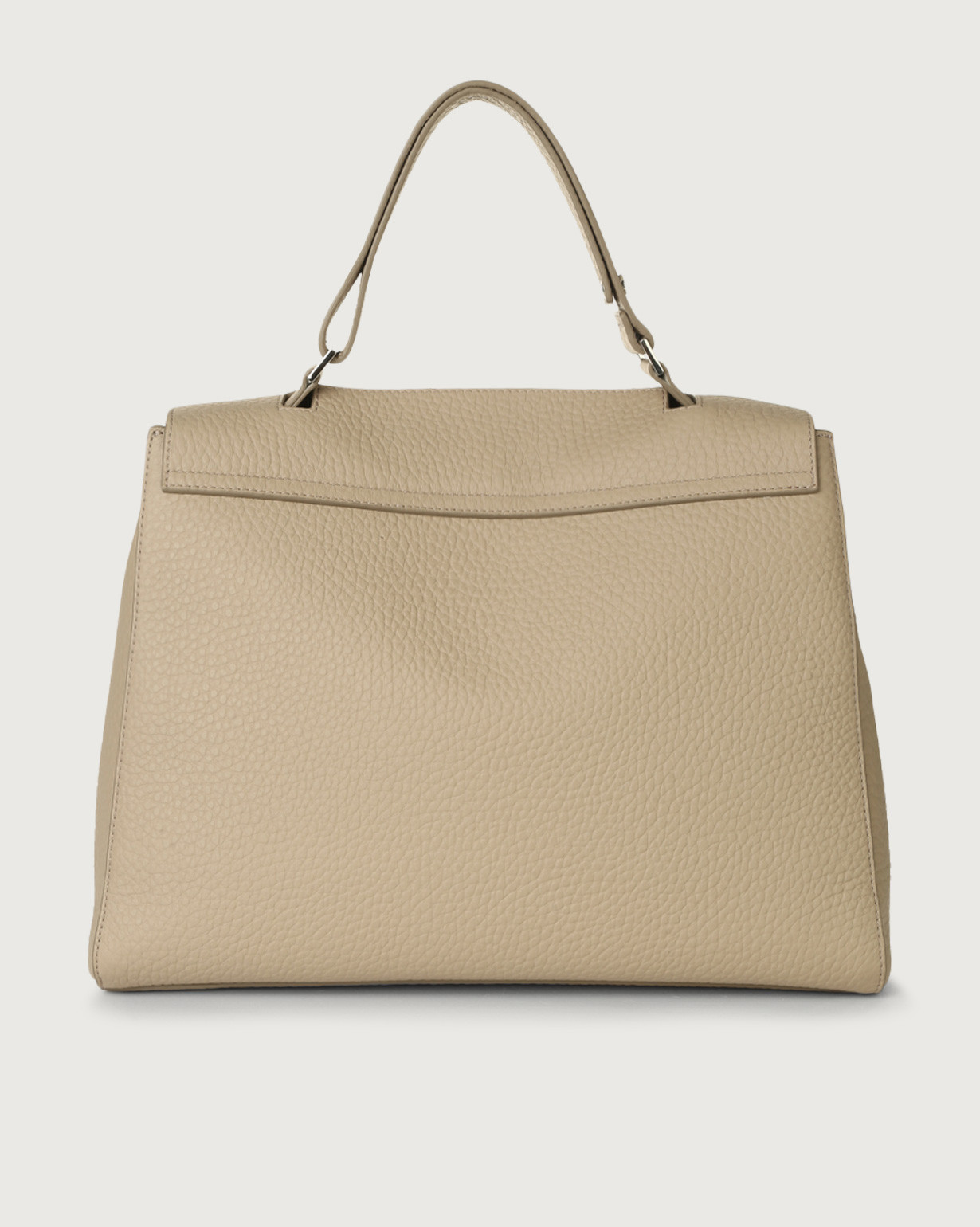 Orciani Borsa a spalla grande Sveva Soft in pelle con tracolla colore CONCHIGLIA