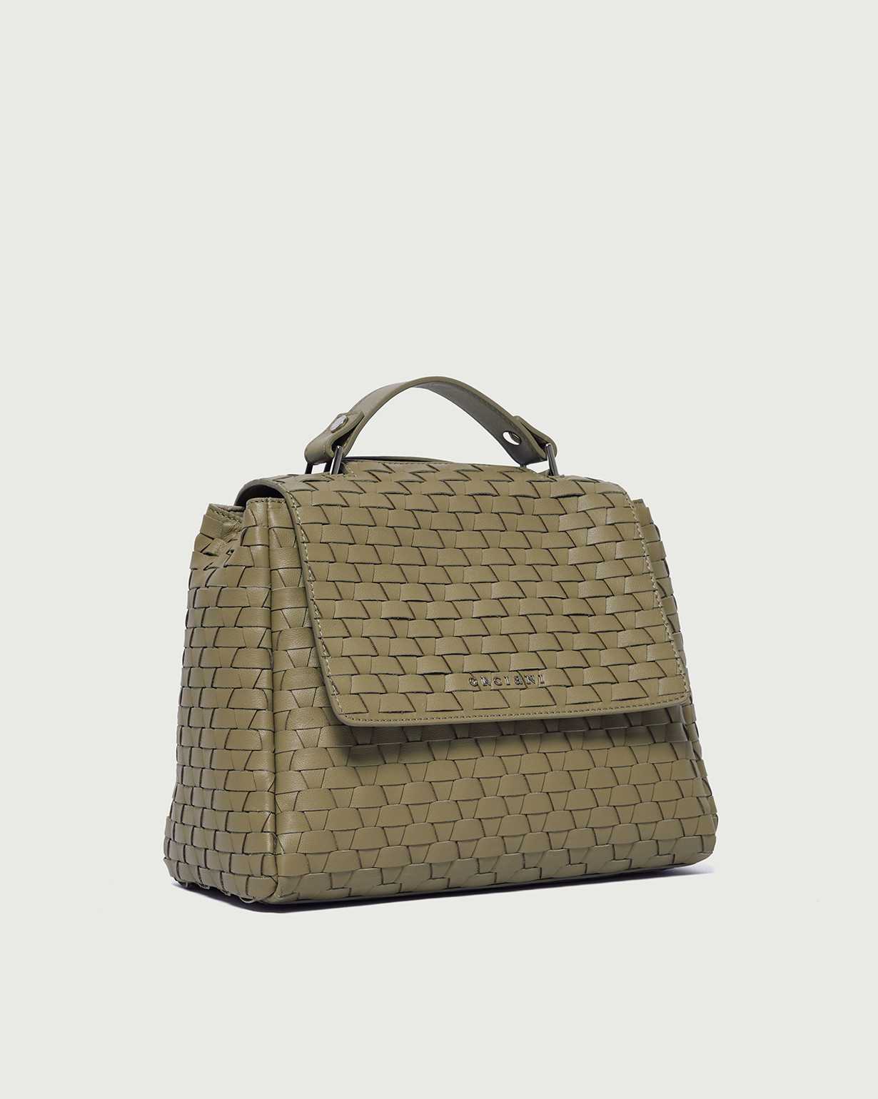 Orciani Borsa Sveva Nappa Woven Small in pelle intrecciata