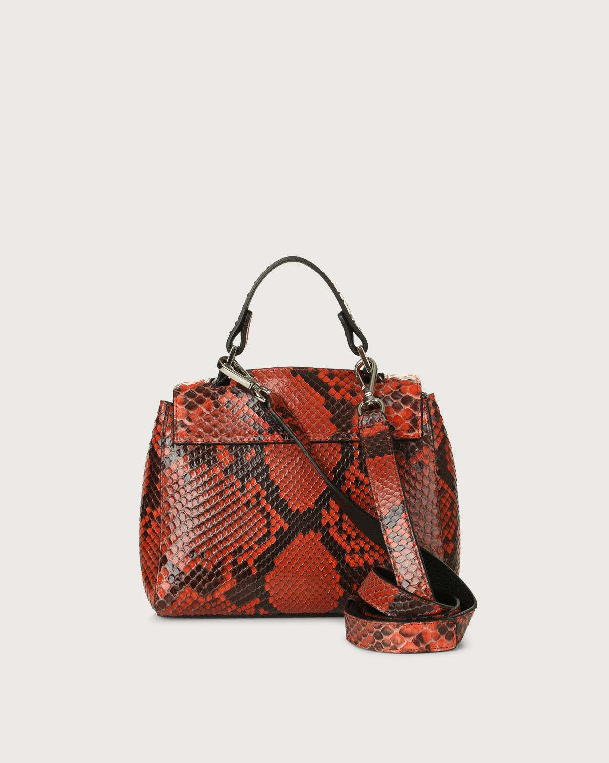 Orciani Borsa a mano mini Sveva Diamond in pitone con tracolla