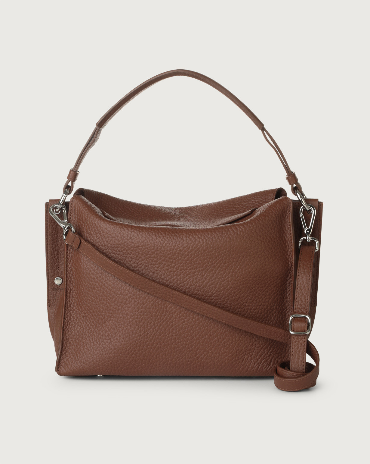 Borsa A Tracolla Donna In Vera Pelle Intrecciata Effetto Vintage Tinto Lavato In Capo - Foto 9