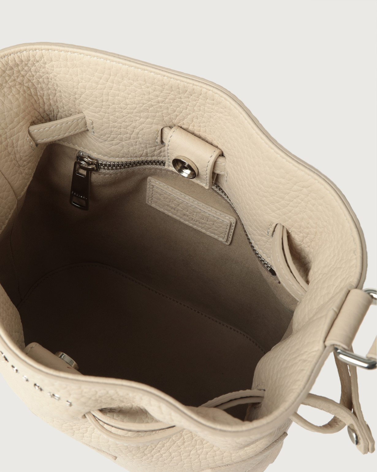 Borsa A Secchiello Lancaster Pur & Element | Colore Avorio | 20x20x10 Cm | Pelle Francese | Elegante E Funzionale - 2