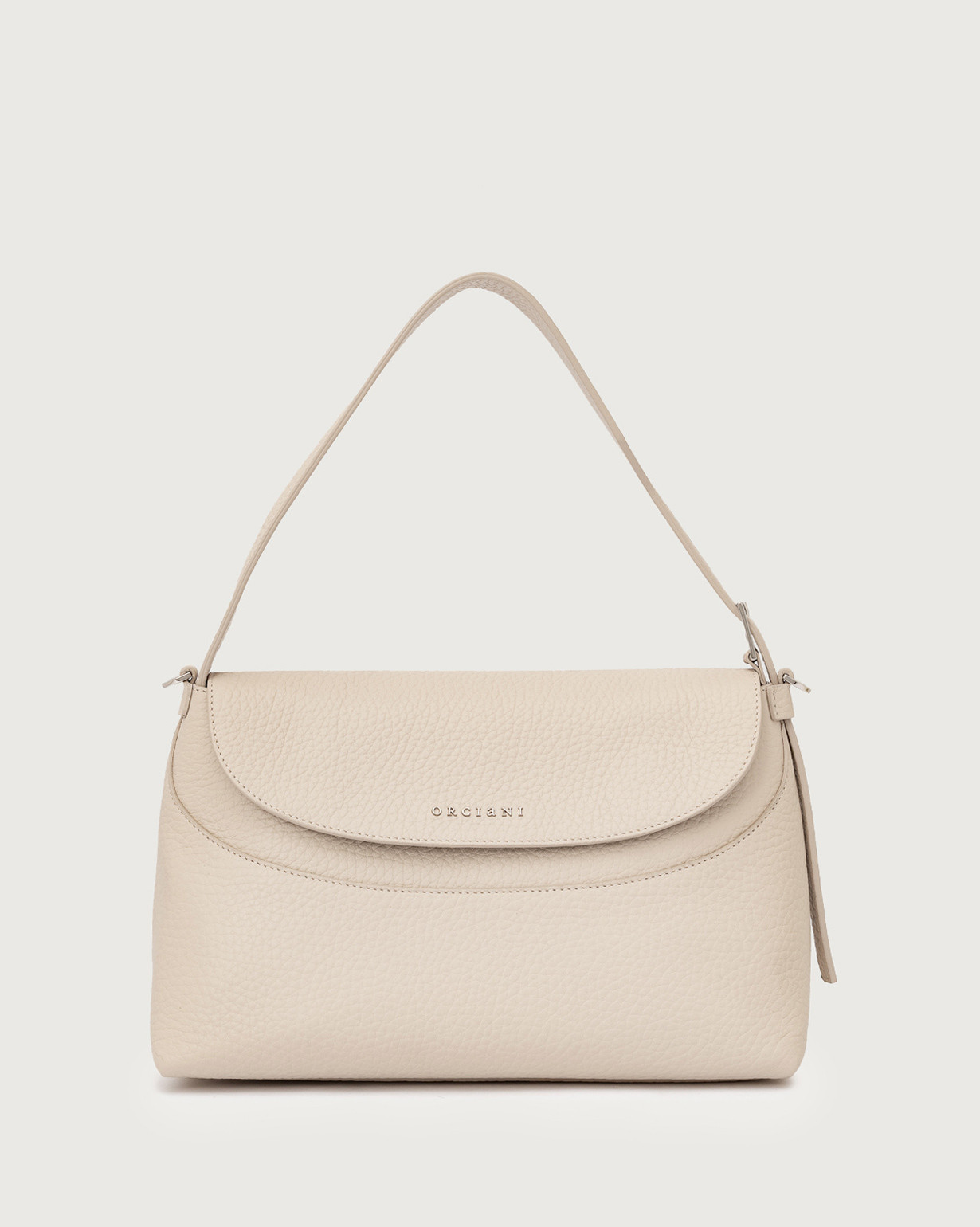 Orciani Borsa a spalla Nana Soft in pelle martellata con tracolla