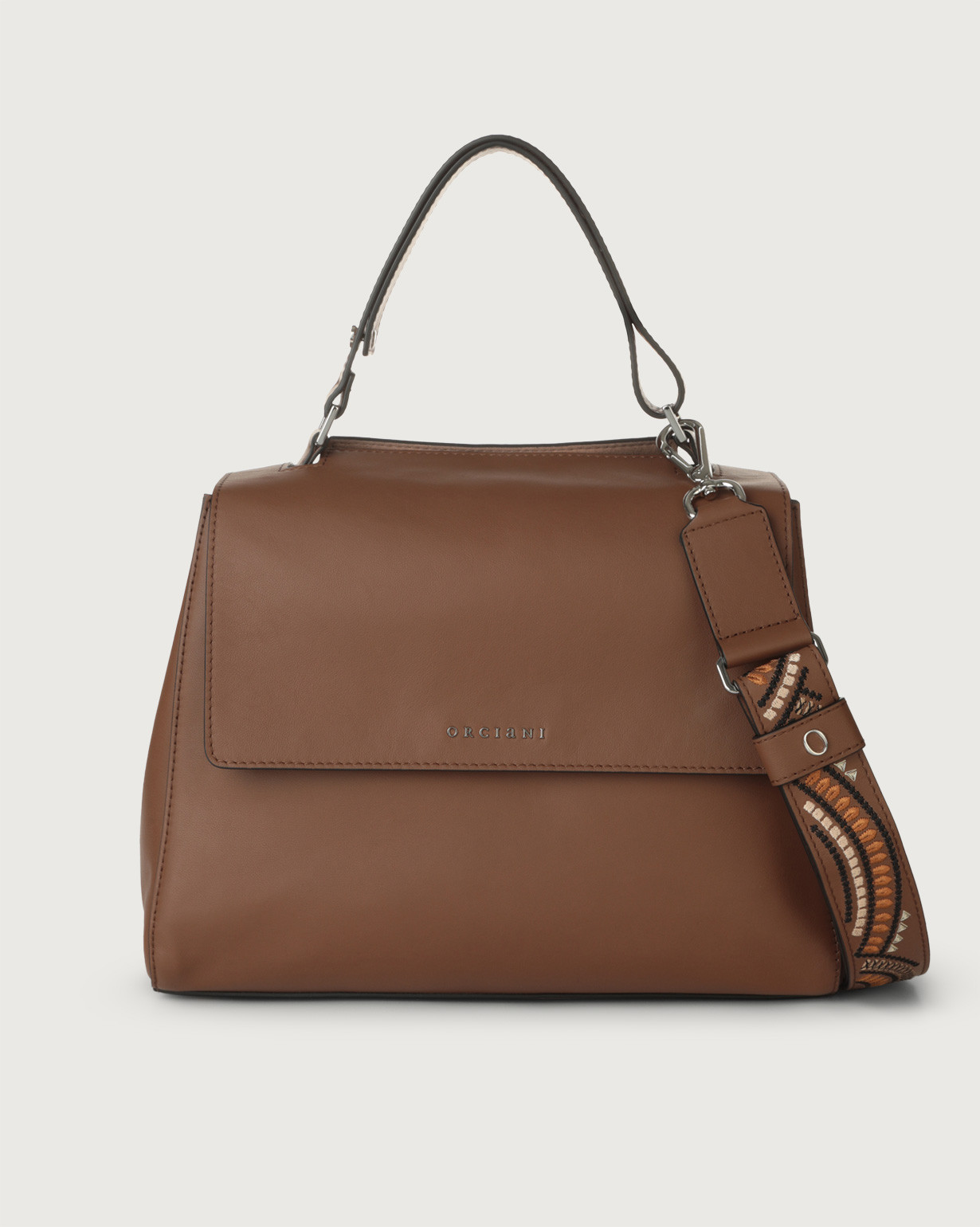 Orciani Borsa Sveva Media Madlen in pelle con tracolla colore