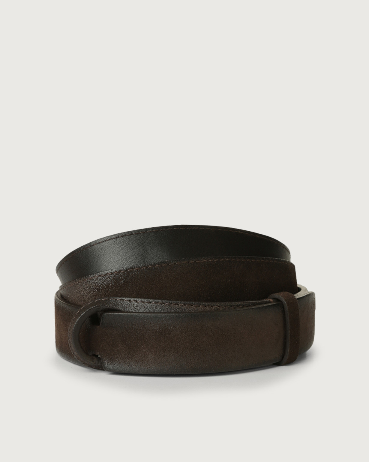 Orciani Cintura Nobuckle Cloudy in suede