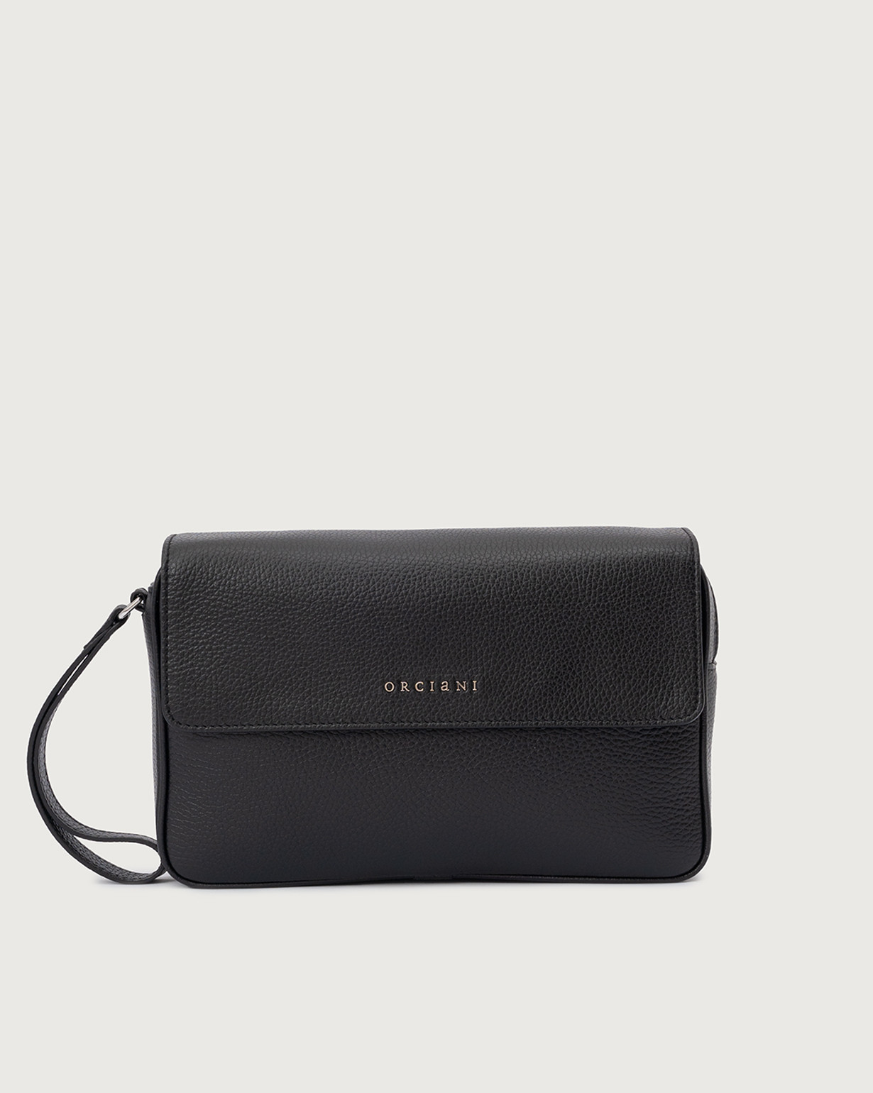 Orciani Borsello Micron in pelle martellata, colore NERO