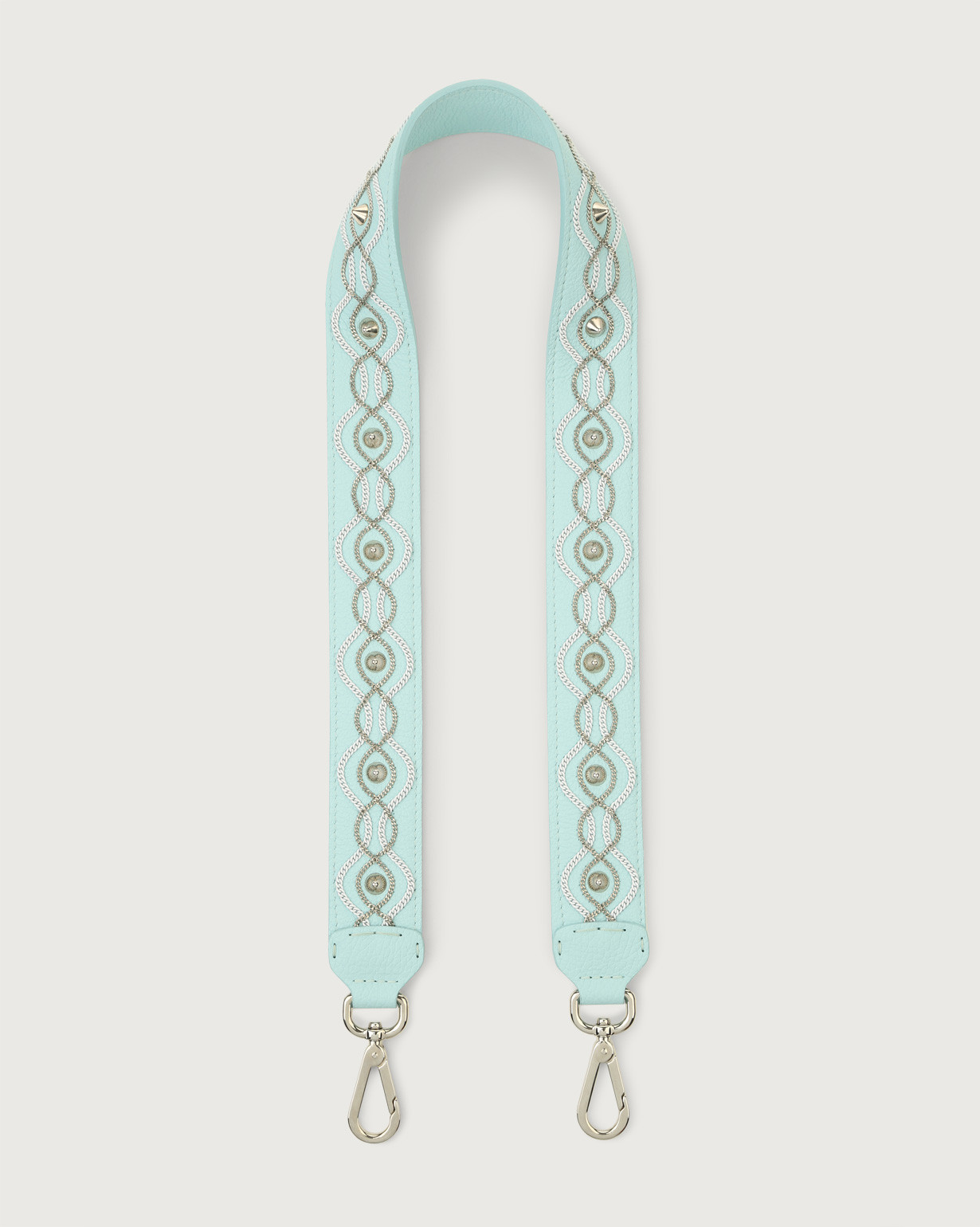 Orciani Tracolla White Chain in pelle