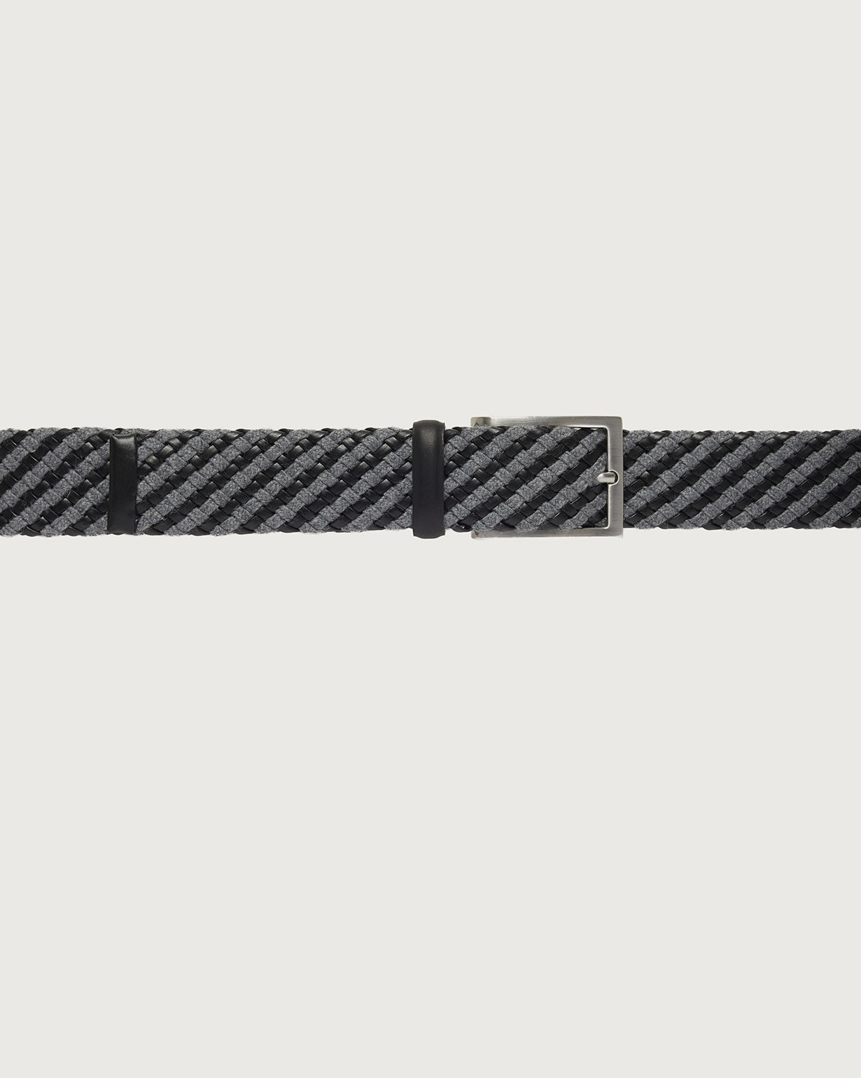 Cintura Unisex In Pelle Scamosciata Intrecciata – Fibbia Nickel-Free, Fodera In Cotone, Alta 3,5 Cm – Prodotta A Mano In Italia