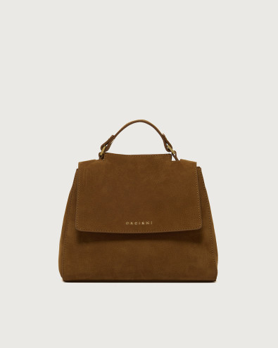 Borsa Sveva Nabucco Small a mano in pelle nabuk con tracolla
