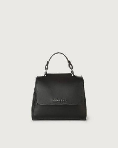 Orciani Borsa Sveva Vanity Mini a mano in pelle con tracolla NERO