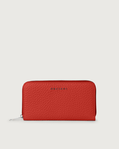 Portafoglio zip around Soft in pelle