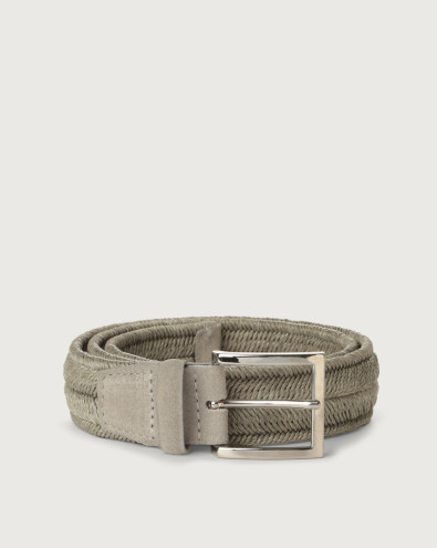 Cintura elasticizzata Rope Elast in lino 3,5 cm