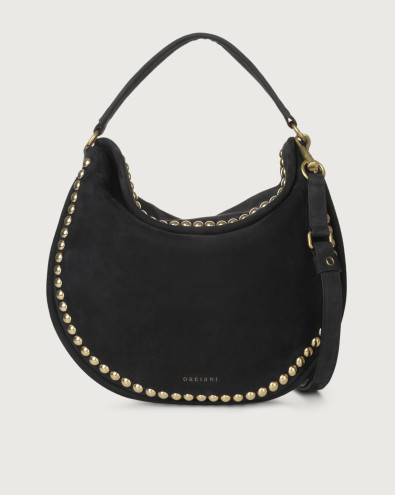 Borsa Pong Nabucco Ball in nubuck a spalla con tracolla