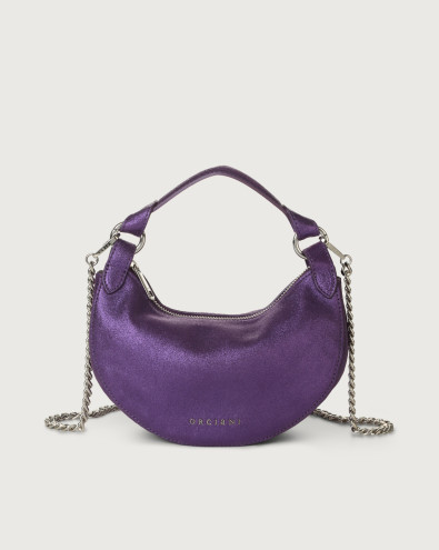 Mini Bag Dumpling Midnight in pelle con tracolla