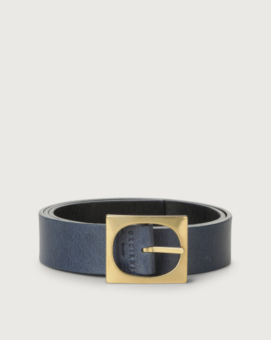 Cintura Notturno Double in pelle 3,5 cm
