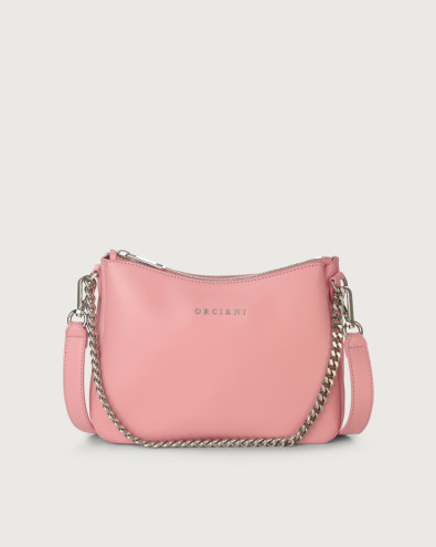 Borsa crossbody mini New Moon Vanity in pelle martellata