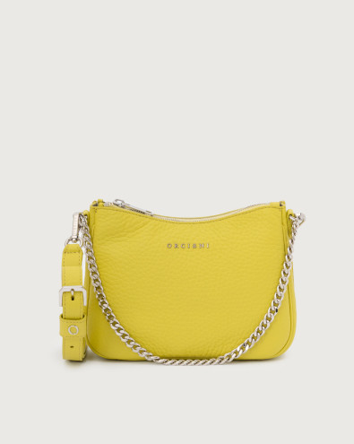 Borsa crossbody mini New Moon Soft in pelle martellata