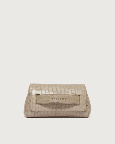 Clutch Gossip Cocco Glow in pelle stampa cocco