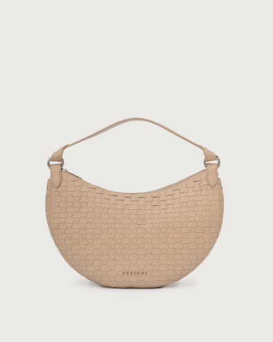 Borsa Dumpling Nappa Woven Midi a spalla in pelle intrecciata