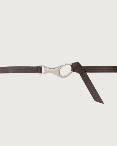 Cintura Sense punta lunga in pelle 2 cm