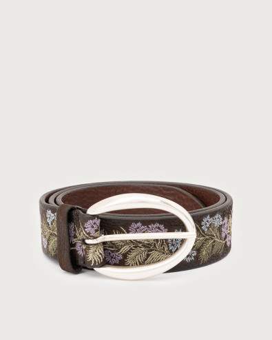 Cintura Nabucco Palm in nubuck 3,5 cm