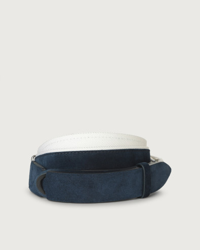 Cintura Nobuckle Suede Active in suede e tessuto