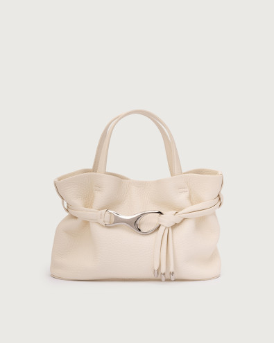 Shopper a spalla Dori Small Soft in pelle con tracolla