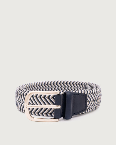 Cintura Sea Elast in cotone e pelle 3,5 cm